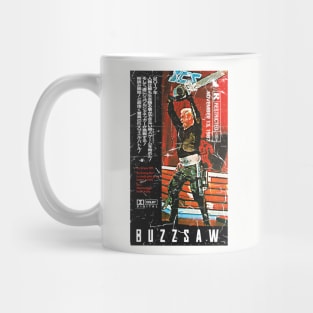 Buzzsaw running man vintage style sports card T-shirt Mug